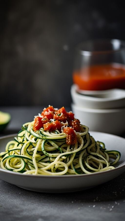 Zucchini Noodles with Tomato Sauce