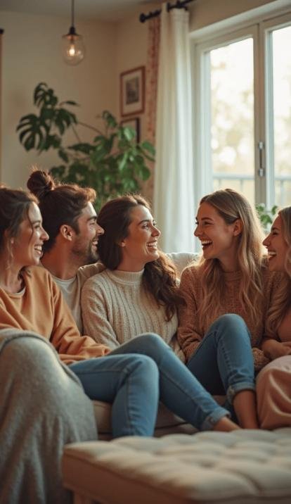 Laughter moment with friends