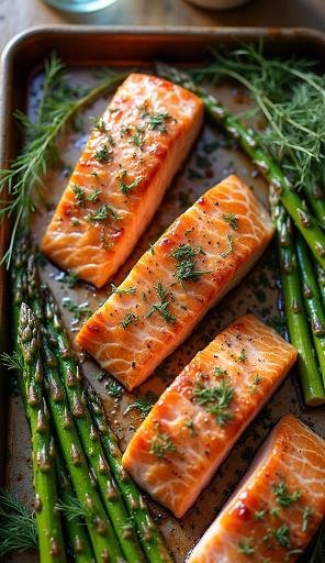 One‑Pan Salmon & Asparagus