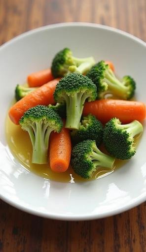 Steamed Veggies with Olive Oil Drizzle