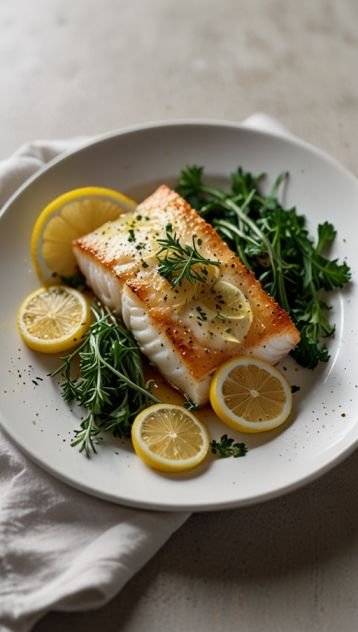Baked Cod with Lemon & Herbs