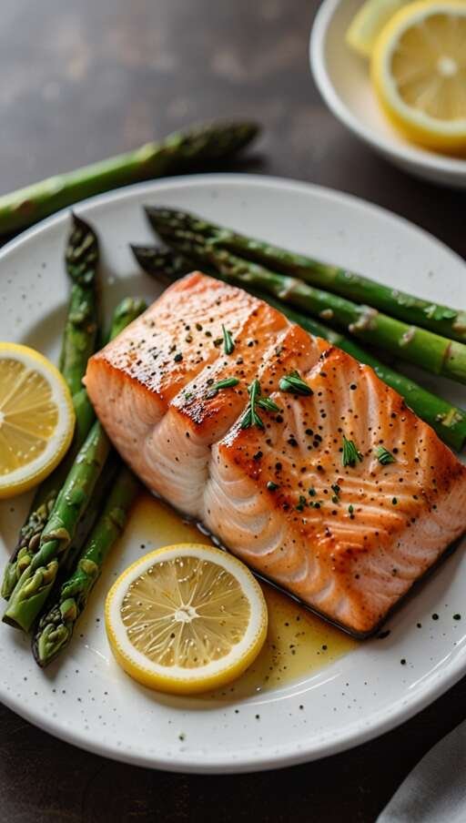 Salmon with Steamed Asparagus