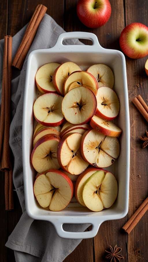 Baked Apple Slices with Cinnamon