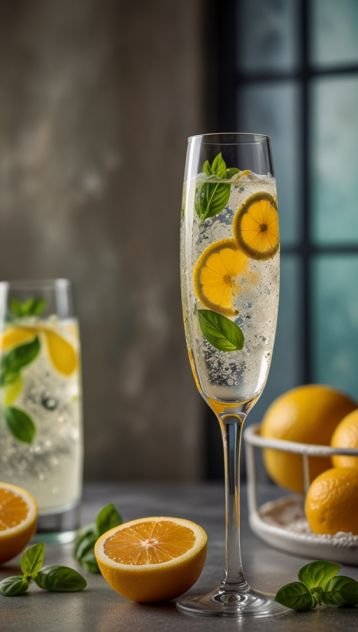 Basil Lemon Sparkler