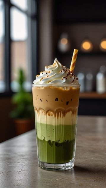 Iced Chocolate Matcha Latte