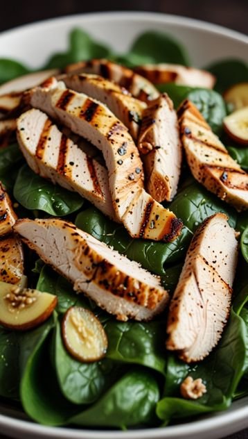 Grilled Chicken & Spinach Salad