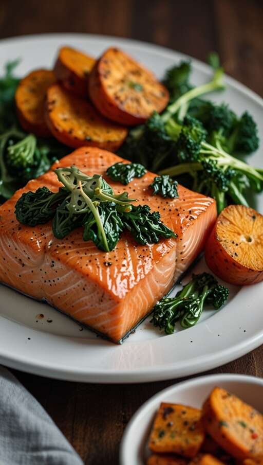 Salmon with Roasted Sweet Potatoes