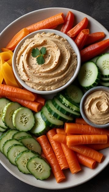 Hummus & Veggie Snack Plate