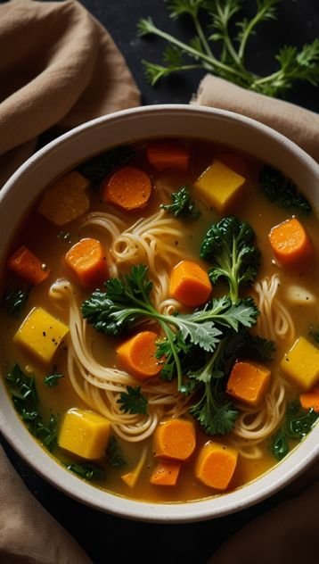 Simple Vegetable Soup with Turmeric