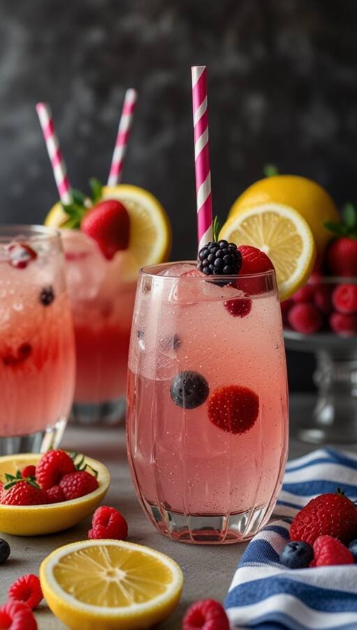 Berry Lemonade Sparkler