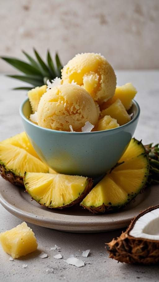 Pineapple Coconut Sorbet
