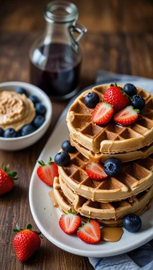 Toaster Waffles with Nut Butter