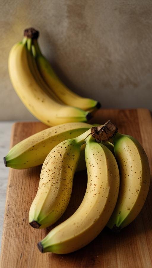 Bananas (slightly green)