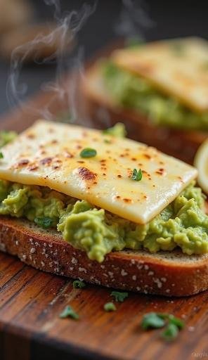 Avocado Chickpea Toast with Cheese
