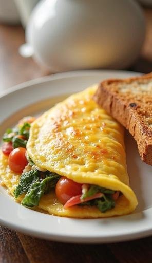  Cheese & Veggie Omelette with Toast