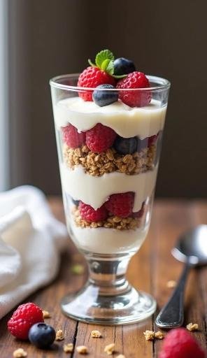 Cottage Cheese & Fruit Parfait with Granola