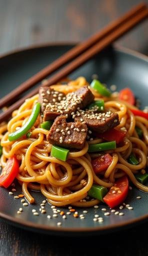 Beef & Veggie Stir-Fry with Noodles