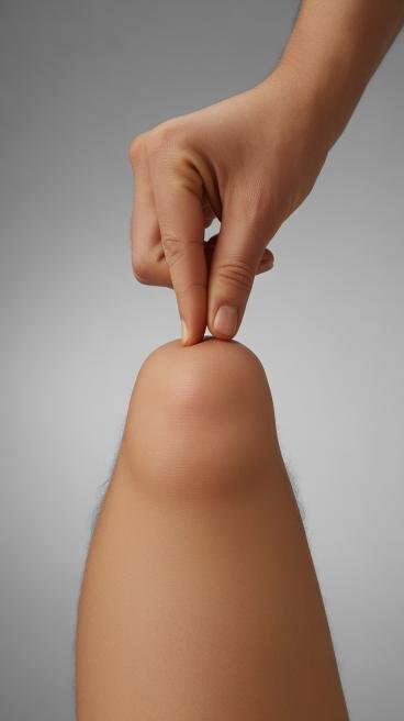 Acupressure on the lower leg